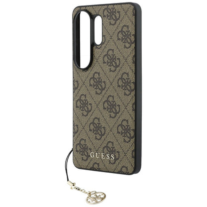 Guess 4G Classic Logo Charm MagSafe Case for Samsung Galaxy S26 Ultra - Brown_4