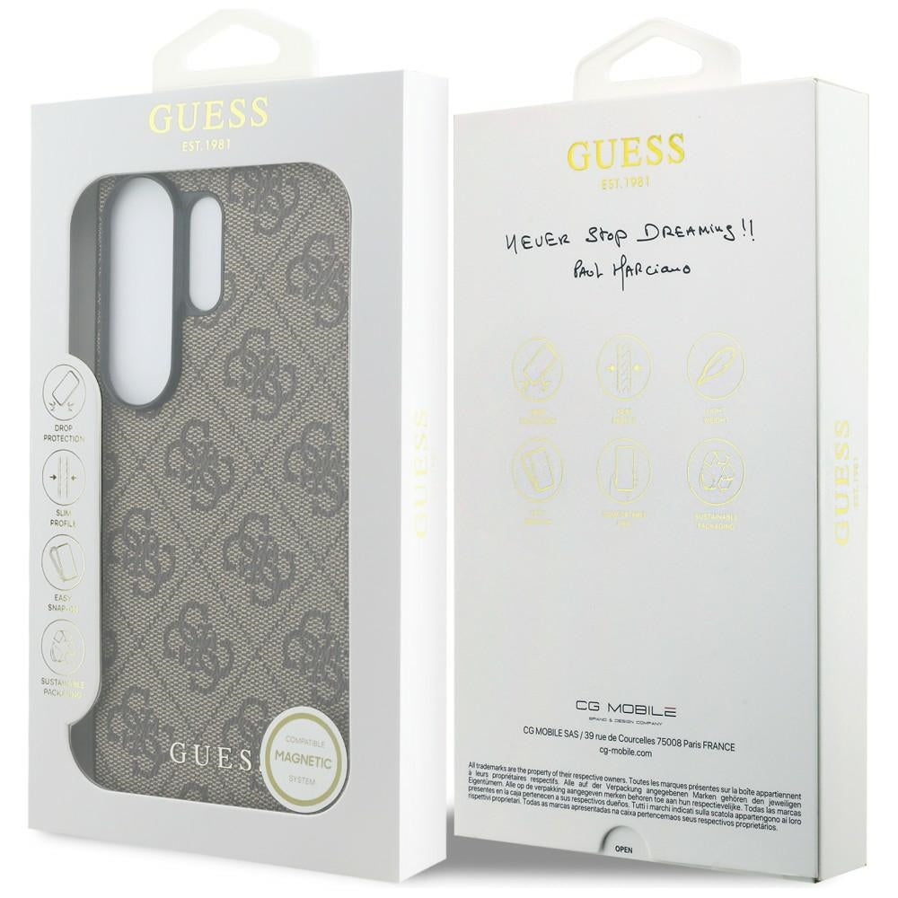 Guess 4G Classic Logo Charm MagSafe Case for Samsung Galaxy S26 Ultra - Brown_6