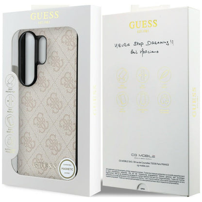 Guess 4G Classic Logo Charm MagSafe Case for Samsung Galaxy S26 Ultra - Pink_6