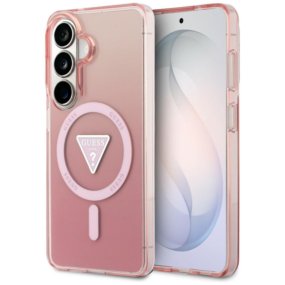 Guess IML Gradient Triangle MagSafe Case for Samsung Galaxy S26 - Pink_0