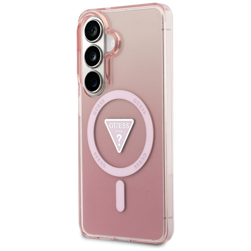 Guess IML Gradient Triangle MagSafe Case for Samsung Galaxy S26 - Pink_1