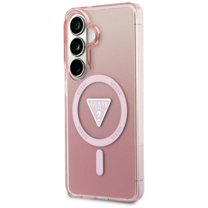 Guess IML Gradient Triangle MagSafe Case for Samsung Galaxy S26 - Pink_1
