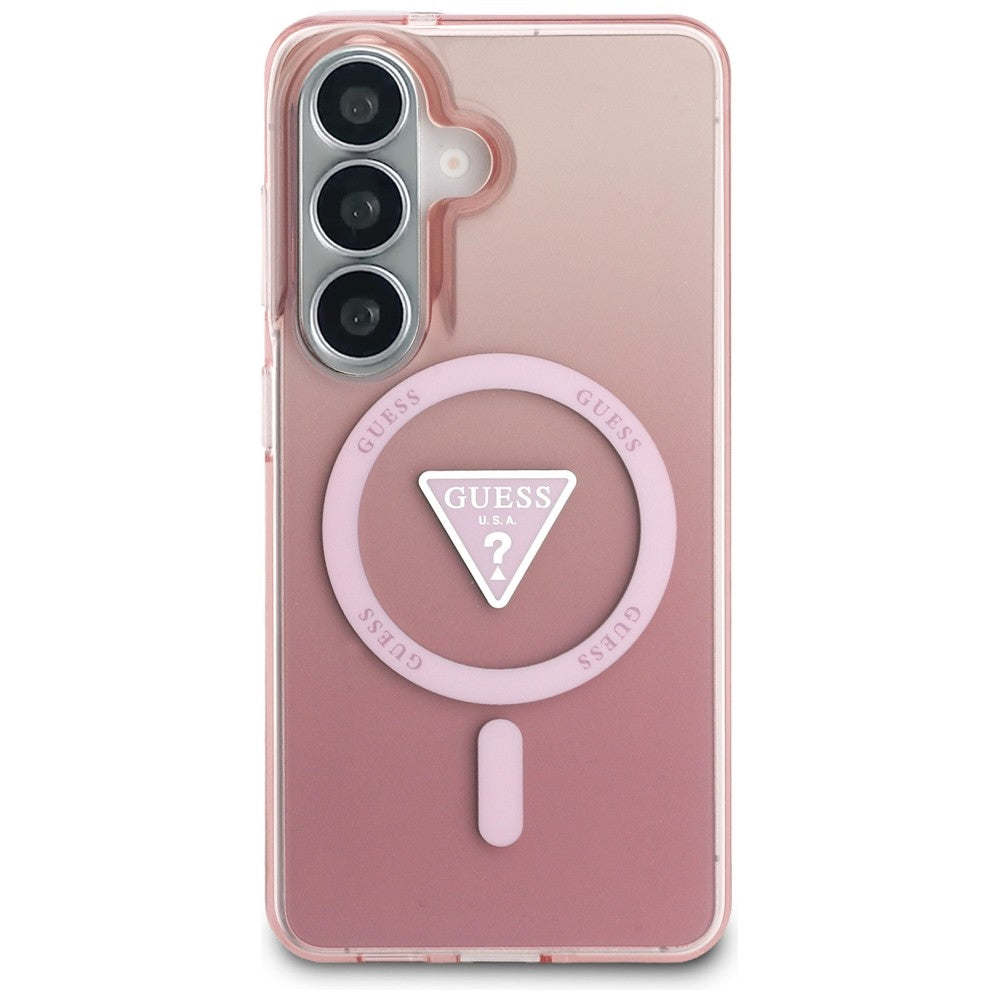 Guess IML Gradient Triangle MagSafe Case for Samsung Galaxy S26 - Pink_2