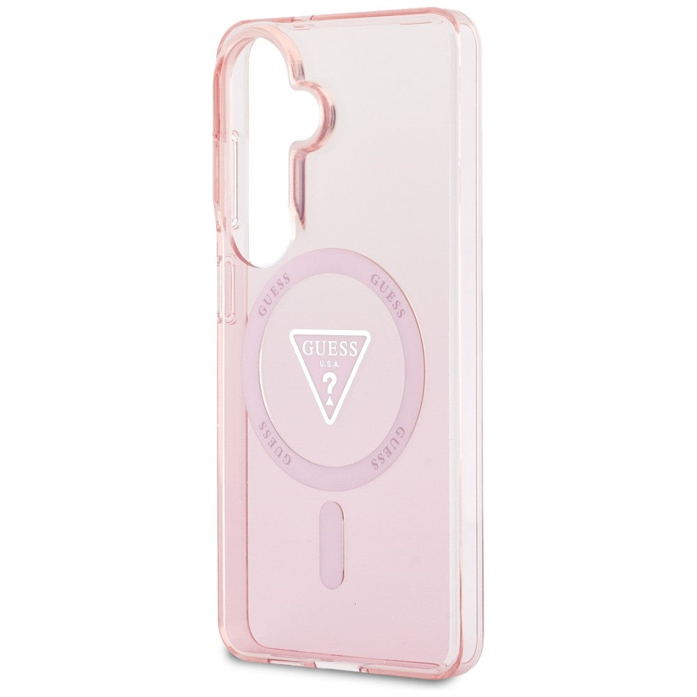 Guess IML Gradient Triangle MagSafe Case for Samsung Galaxy S26 - Pink_5