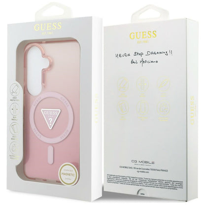 Guess IML Gradient Triangle MagSafe Case for Samsung Galaxy S26 - Pink_7
