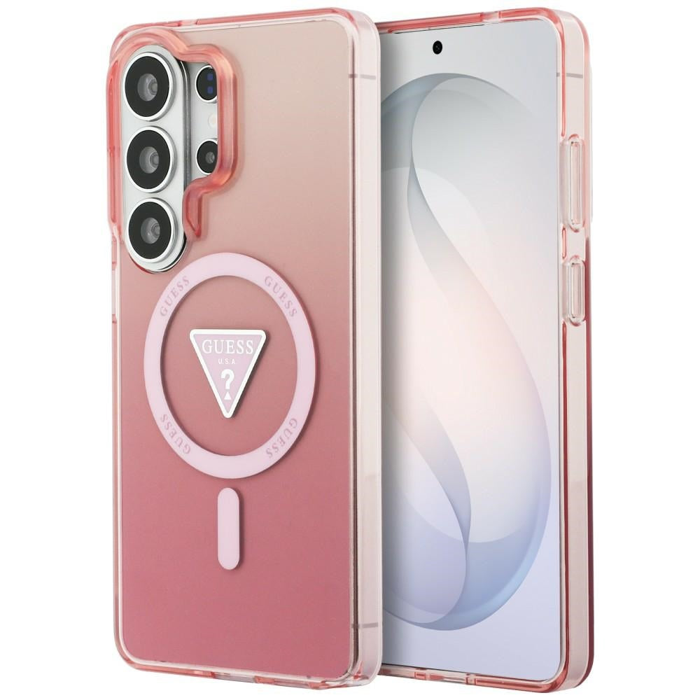 Guess IML Gradient Triangle MagSafe Case for Samsung Galaxy S26 Ultra - Pink_0