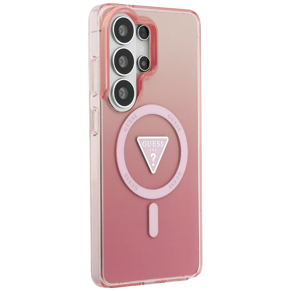 Guess IML Gradient Triangle MagSafe Case for Samsung Galaxy S26 Ultra - Pink_3