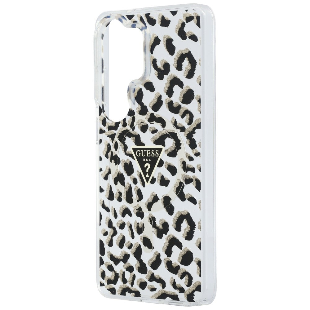 Guess IML Leopard Print Triangle MagSafe Case for Samsung Galaxy S26 Ultra - Black_5