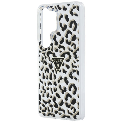 Guess IML Leopard Print Triangle MagSafe Case for Samsung Galaxy S26 Ultra - Black_5
