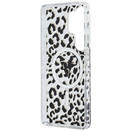 Guess IML Leopard Print Triangle MagSafe Case for Samsung Galaxy S26 Ultra - Black_6