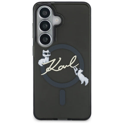 Karl Lagerfeld IML KC Script MagSafe Case for Samsung Galaxy S26 - Black_2