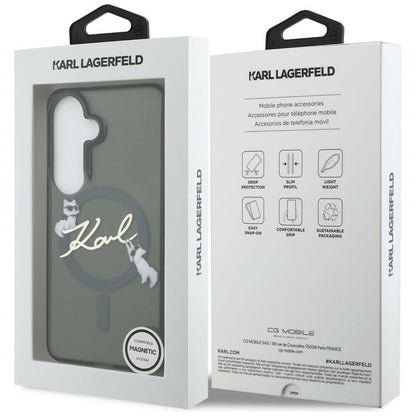 Karl Lagerfeld IML KC Script MagSafe Case for Samsung Galaxy S26 - Black_7