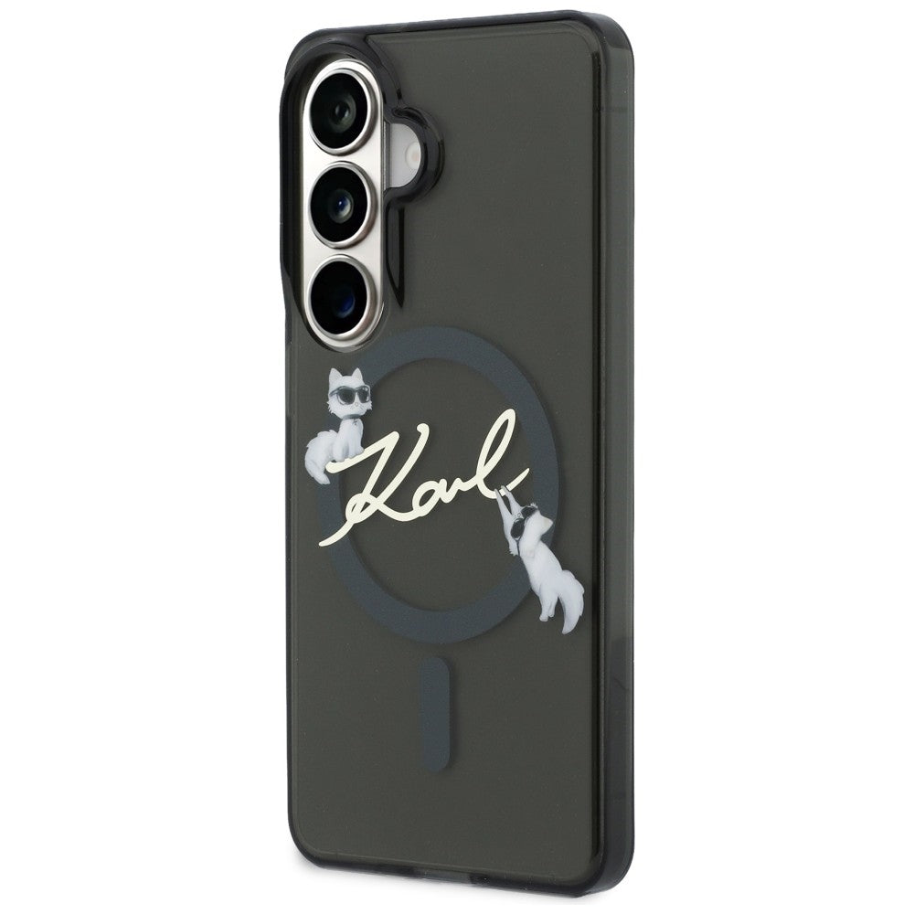 Karl Lagerfeld IML KC Script MagSafe Case for Samsung Galaxy S26 Plus - Black_1