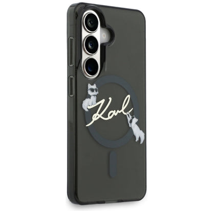 Karl Lagerfeld IML KC Script MagSafe Case for Samsung Galaxy S26 Plus - Black_3