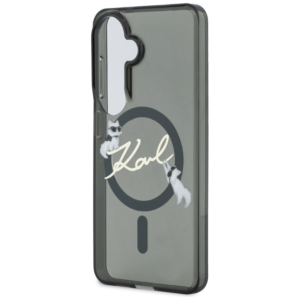 Karl Lagerfeld IML KC Script MagSafe Case for Samsung Galaxy S26 Plus - Black_5