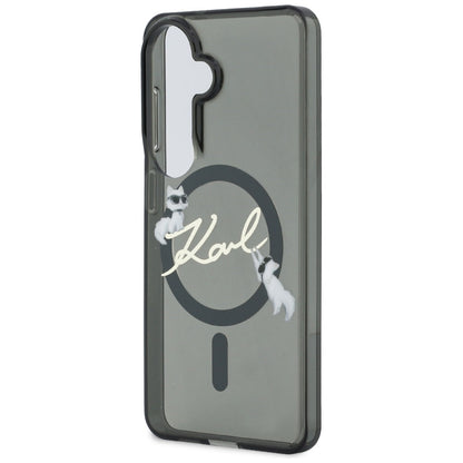 Karl Lagerfeld IML KC Script MagSafe Case for Samsung Galaxy S26 Plus - Black_5
