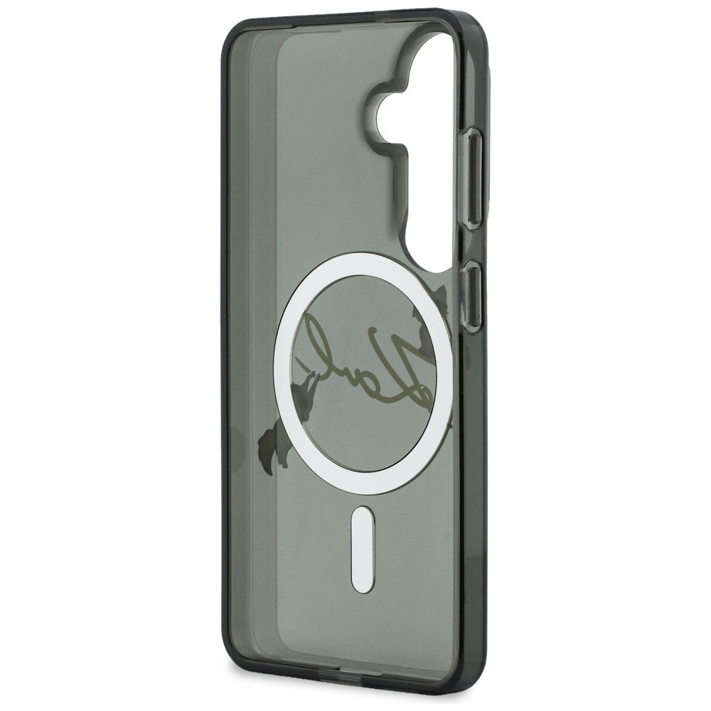 Karl Lagerfeld IML KC Script MagSafe Case for Samsung Galaxy S26 Plus - Black_6