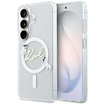 Karl Lagerfeld IML KC Script MagSafe Case for Samsung Galaxy S26 Plus - Transparent_0