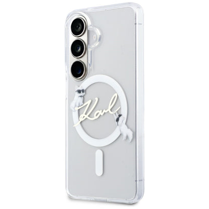 Karl Lagerfeld IML KC Script MagSafe Case for Samsung Galaxy S26 Plus - Transparent_1