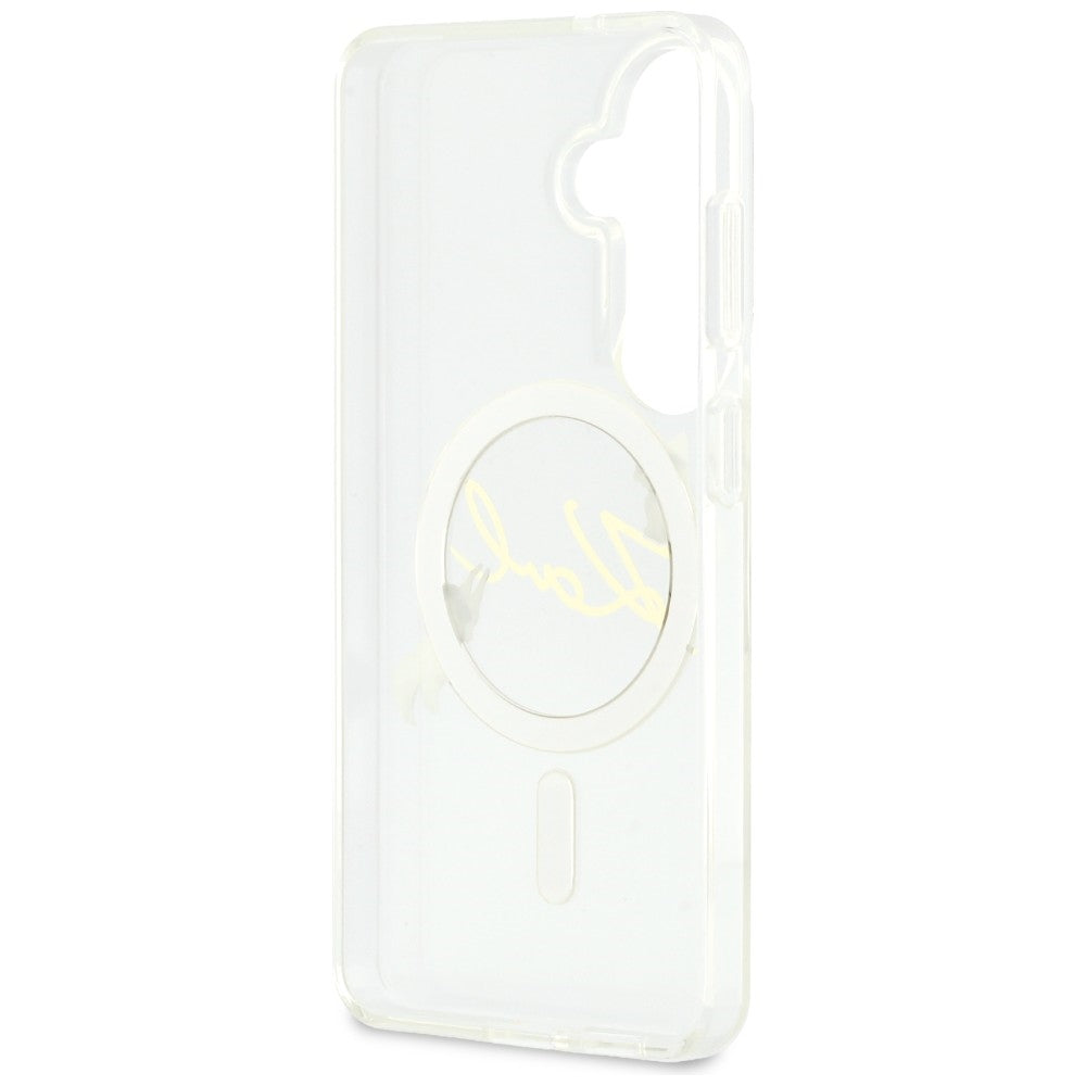 Karl Lagerfeld IML KC Script MagSafe Case for Samsung Galaxy S26 Plus - Transparent_6