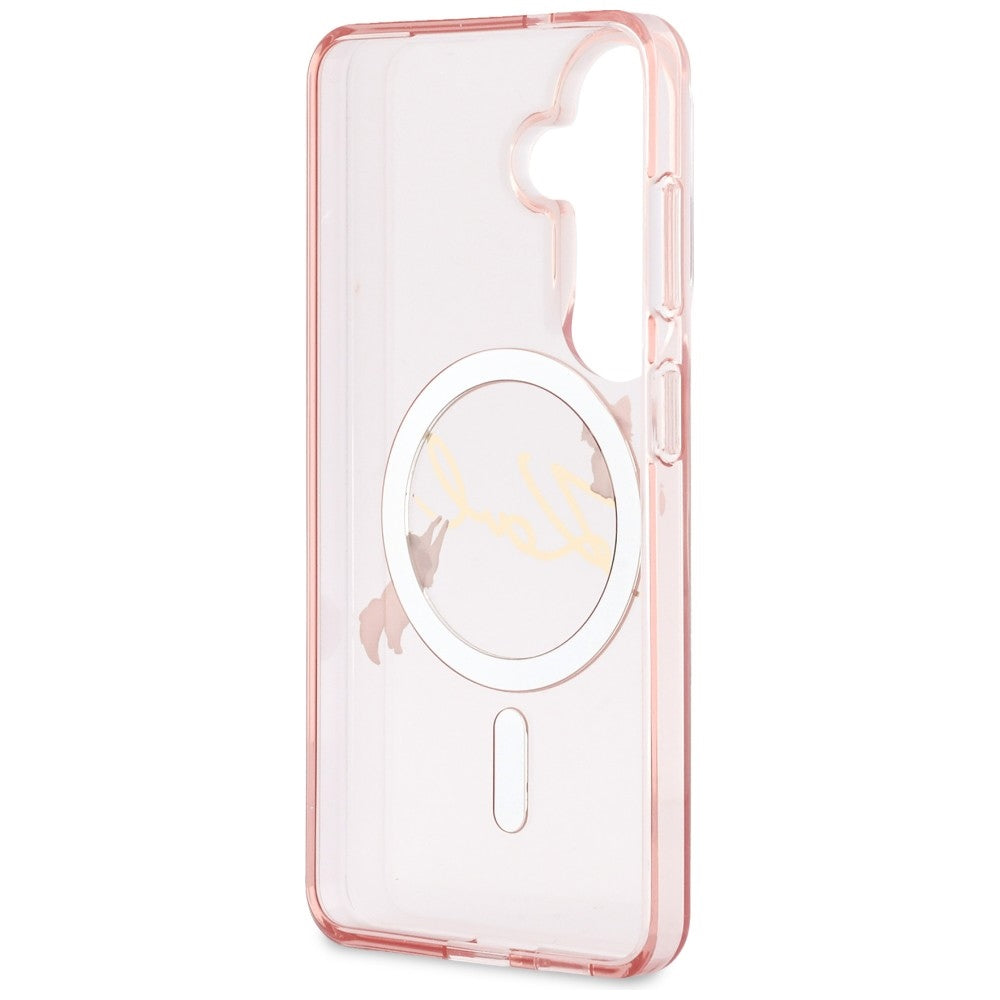 Karl Lagerfeld IML KC Script MagSafe Case for Samsung Galaxy S26 - Pink_6