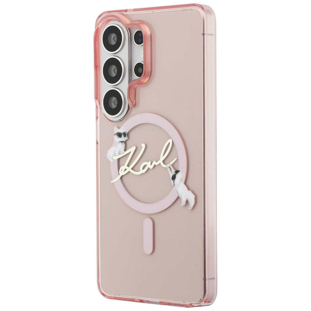 Karl Lagerfeld IML KC Script MagSafe Case for Samsung Galaxy S26 Ultra - Pink_1
