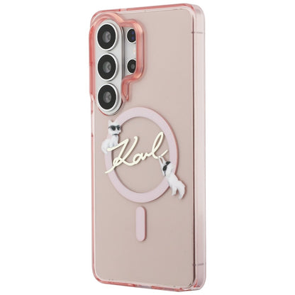 Karl Lagerfeld IML KC Script MagSafe Case for Samsung Galaxy S26 Ultra - Pink_1