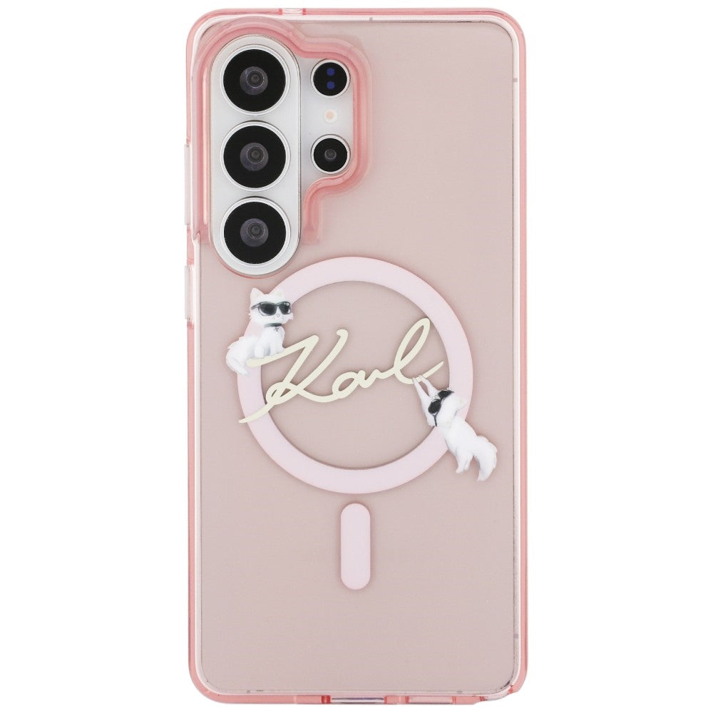 Karl Lagerfeld IML KC Script MagSafe Case for Samsung Galaxy S26 Ultra - Pink_2