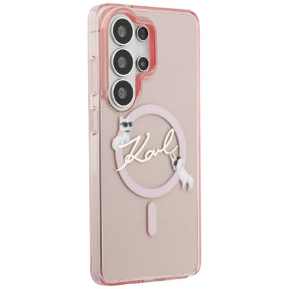 Karl Lagerfeld IML KC Script MagSafe Case for Samsung Galaxy S26 Ultra - Pink_3