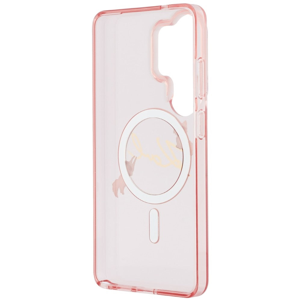Karl Lagerfeld IML KC Script MagSafe Case for Samsung Galaxy S26 Ultra - Pink_6