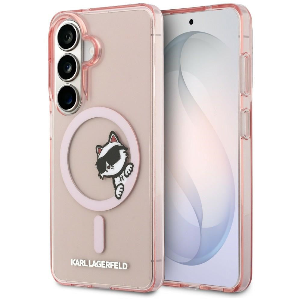 Karl Lagerfeld IML Peekaboo Choupette MagSafe Case for Samsung Galaxy S26 - Pink_0