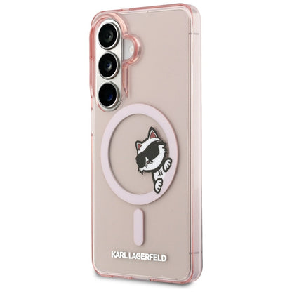 Karl Lagerfeld IML Peekaboo Choupette MagSafe Case for Samsung Galaxy S26 - Pink_1