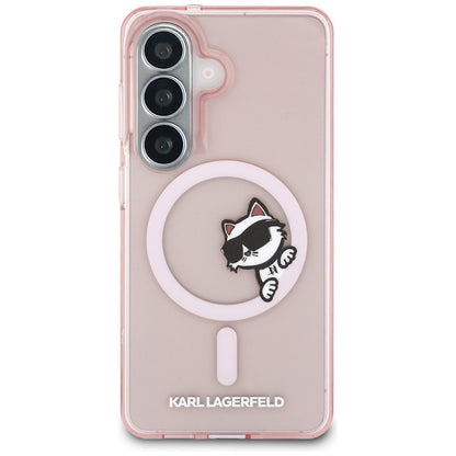 Karl Lagerfeld IML Peekaboo Choupette MagSafe Case for Samsung Galaxy S26 - Pink_2