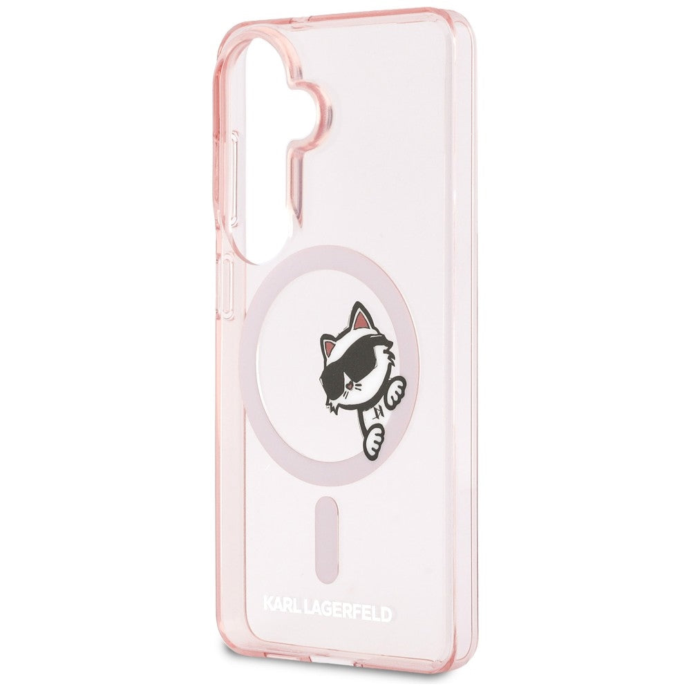 Karl Lagerfeld IML Peekaboo Choupette MagSafe Case for Samsung Galaxy S26 - Pink_5