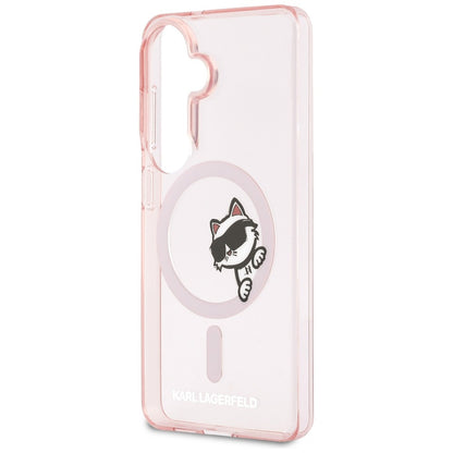 Karl Lagerfeld IML Peekaboo Choupette MagSafe Case for Samsung Galaxy S26 - Pink_5