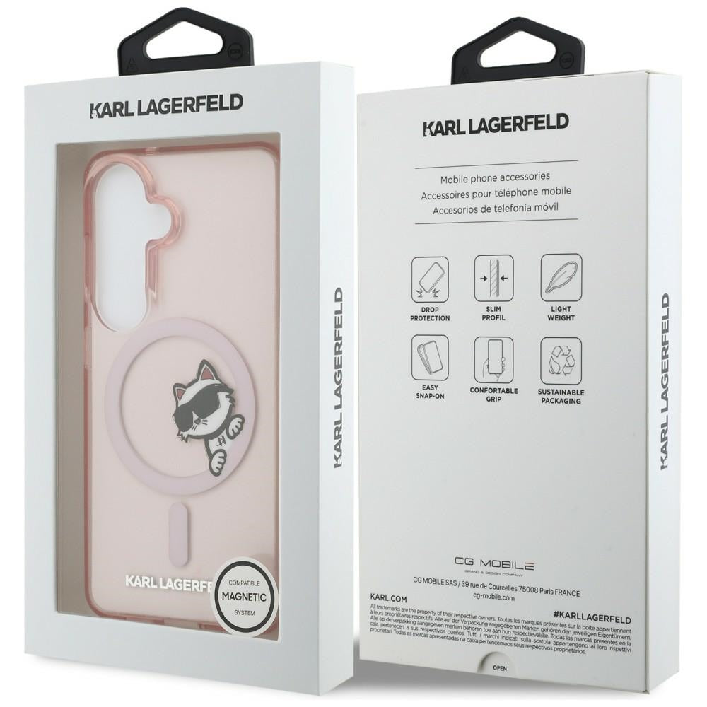 Karl Lagerfeld IML Peekaboo Choupette MagSafe Case for Samsung Galaxy S26 - Pink_7