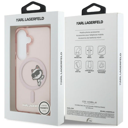 Karl Lagerfeld IML Peekaboo Choupette MagSafe Case for Samsung Galaxy S26 - Pink_7