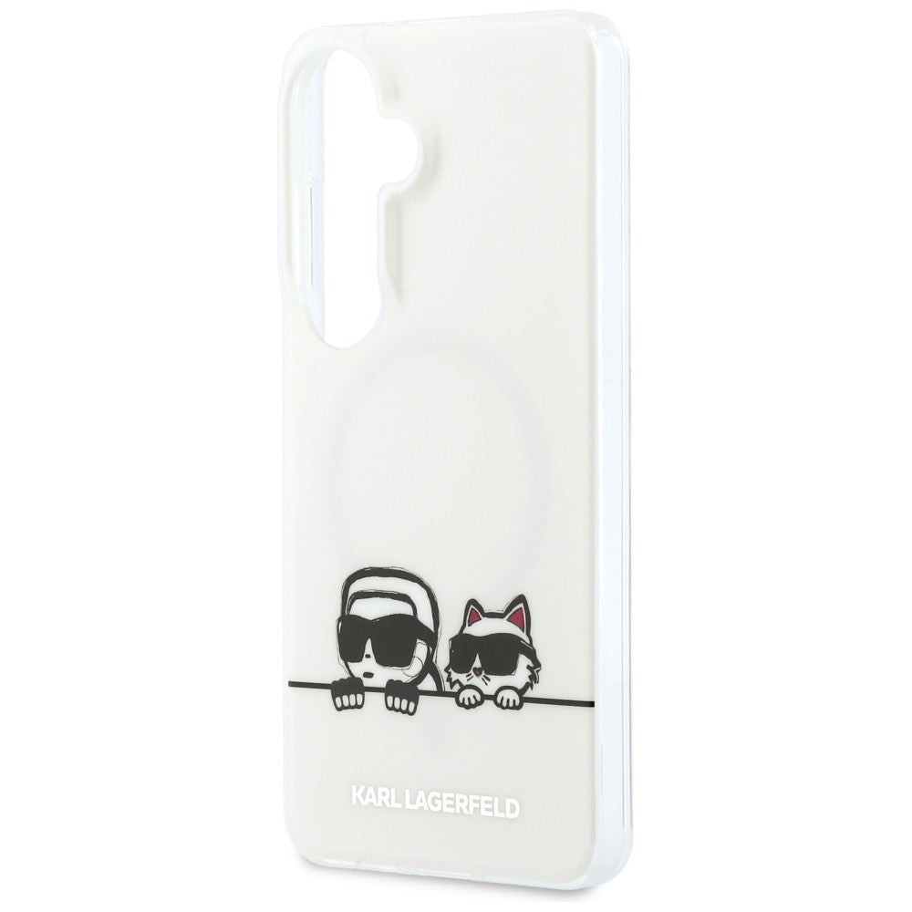 Karl Lagerfeld IML Peekaboo Karl&amp;Choupette MagSafe Case for Samsung Galaxy S26 Plus - Transparent_4
