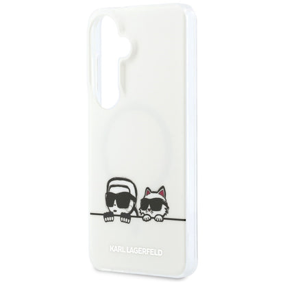 Karl Lagerfeld IML Peekaboo Karl&amp;Choupette MagSafe Case for Samsung Galaxy S26 Plus - Transparent_4