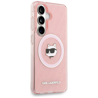 Karl Lagerfeld IML Repeated Choupette MagSafe Case for Samsung Galaxy S26 Plus - Pink_3