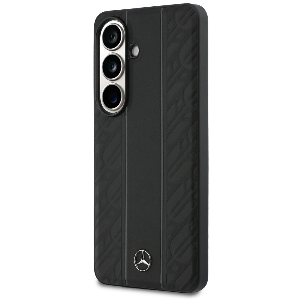 Mercedes Laurel Leaves Vertical Stripes MagSafe Case for Samsung Galaxy S26 - Black_1