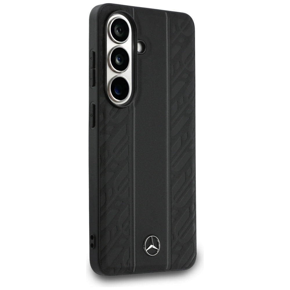 Mercedes Laurel Leaves Vertical Stripes MagSafe Case for Samsung Galaxy S26 - Black_3