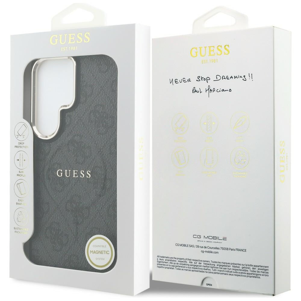 Guess 4G Embossed Ring MagSafe case for Samsung Galaxy S26 Ultra - black_7