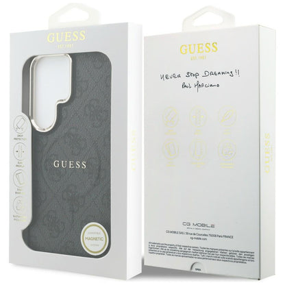 Guess 4G Embossed Ring MagSafe case for Samsung Galaxy S26 Ultra - black_7