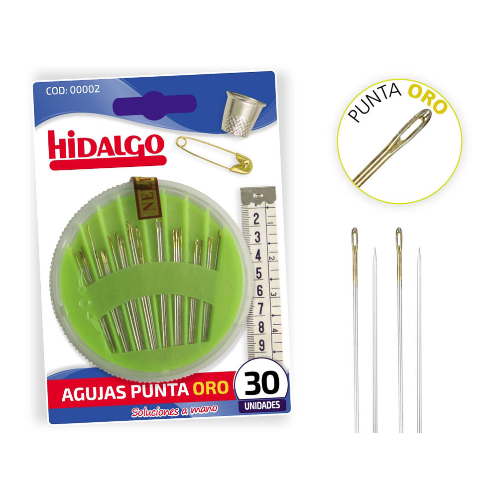 BlÃ­ster 30 agulhas ponta ouro extra hidalgo modelos variados_0