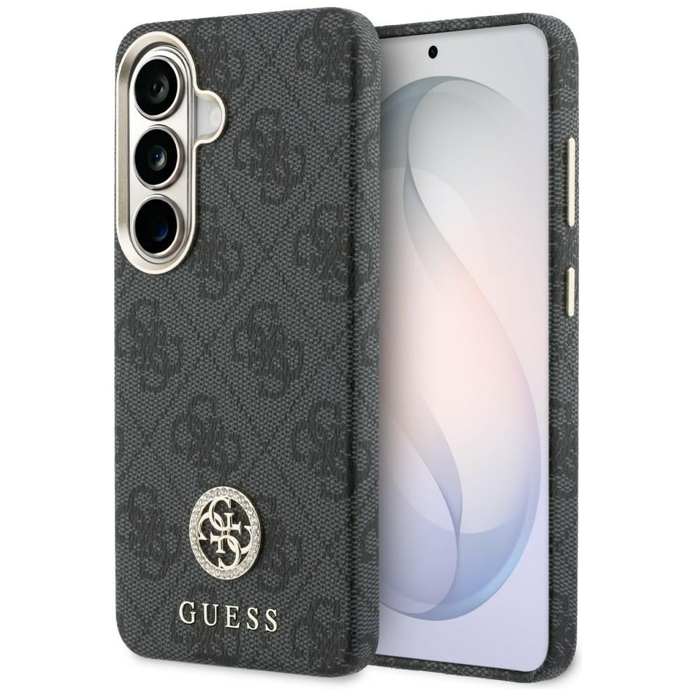 Guess 4G Rhinestone Round Logo MagSafe Case for Samsung Galaxy S26 - Black_0
