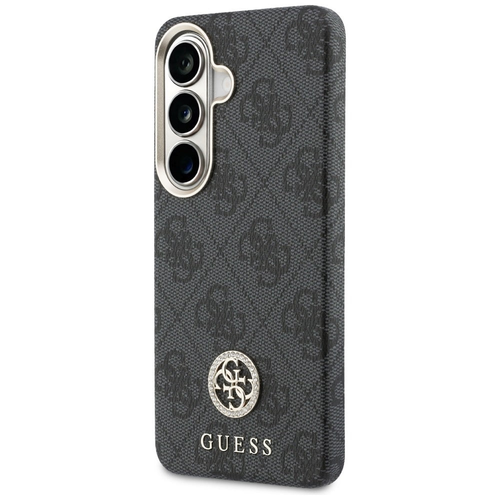 Guess 4G Rhinestone Round Logo MagSafe Case for Samsung Galaxy S26 - Black_1