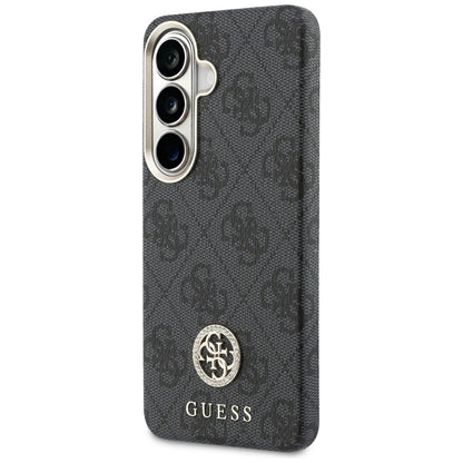 Guess 4G Rhinestone Round Logo MagSafe Case for Samsung Galaxy S26 - Black_1