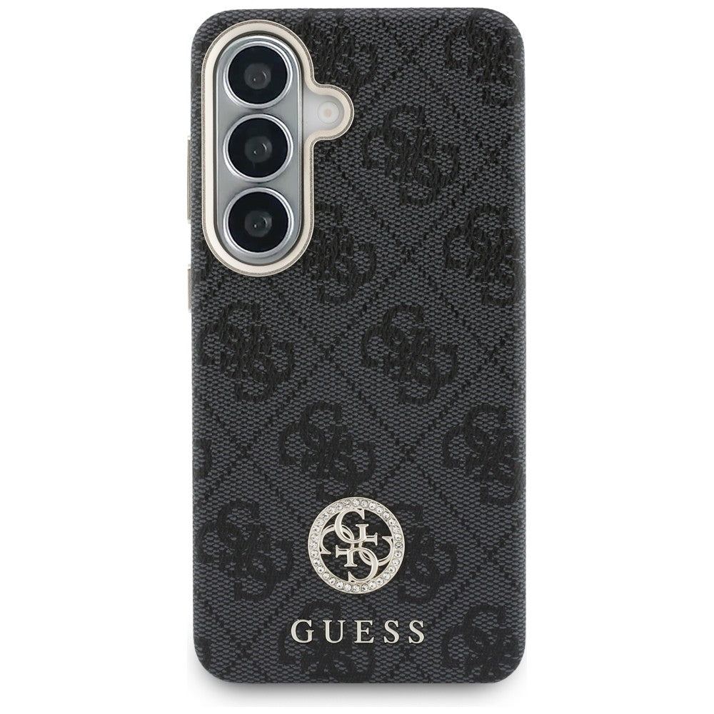 Guess 4G Rhinestone Round Logo MagSafe Case for Samsung Galaxy S26 - Black_2