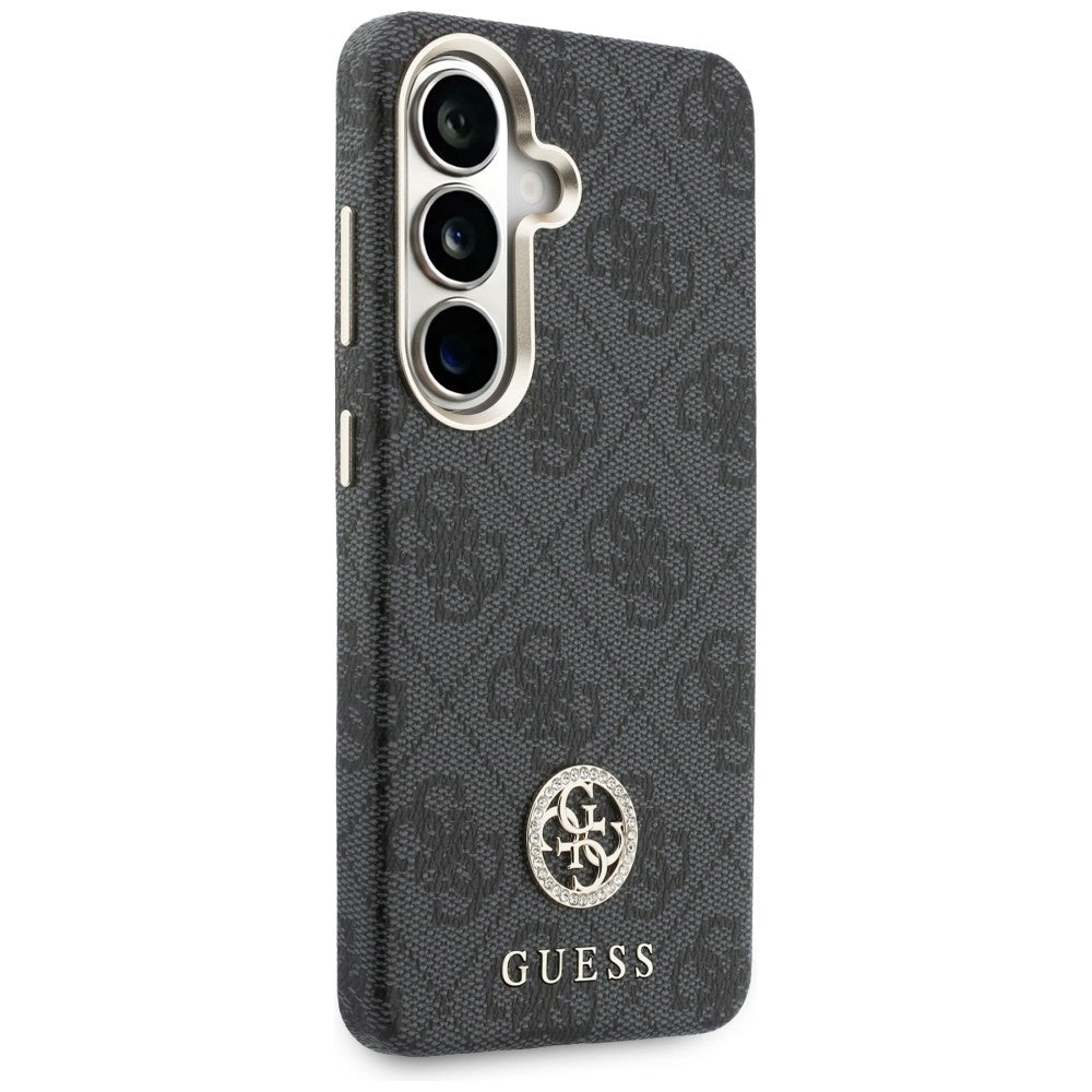 Guess 4G Rhinestone Round Logo MagSafe Case for Samsung Galaxy S26 - Black_3